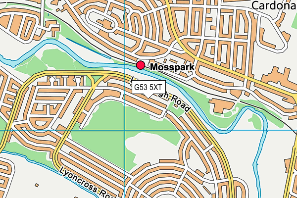 G53 5XT map - OS VectorMap District (Ordnance Survey)