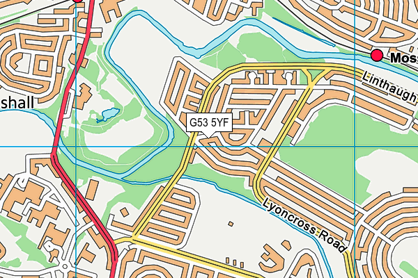 G53 5YF map - OS VectorMap District (Ordnance Survey)