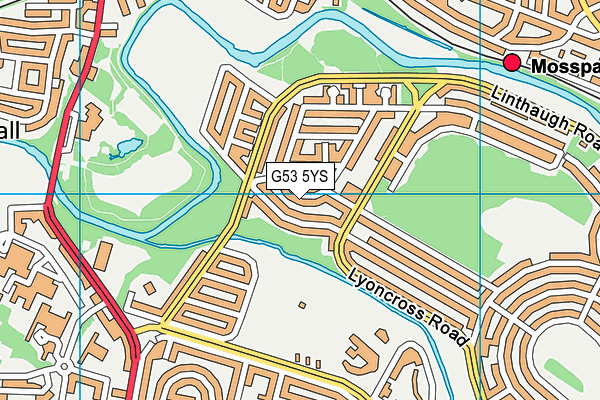 G53 5YS map - OS VectorMap District (Ordnance Survey)