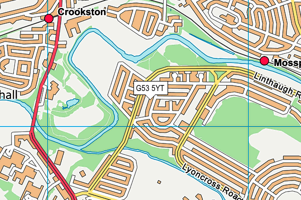 G53 5YT map - OS VectorMap District (Ordnance Survey)