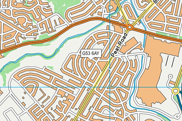 G53 6AY map - OS VectorMap District (Ordnance Survey)