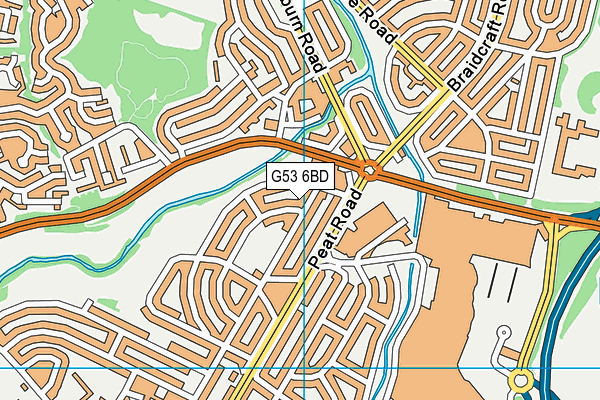 G53 6BD map - OS VectorMap District (Ordnance Survey)