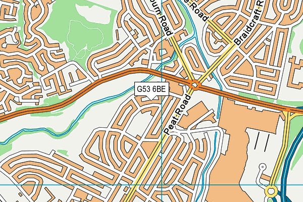G53 6BE map - OS VectorMap District (Ordnance Survey)