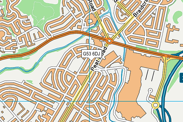 G53 6DJ map - OS VectorMap District (Ordnance Survey)
