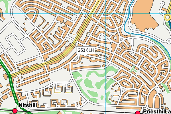 G53 6LH map - OS VectorMap District (Ordnance Survey)