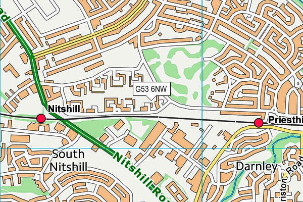 G53 6NW map - OS VectorMap District (Ordnance Survey)