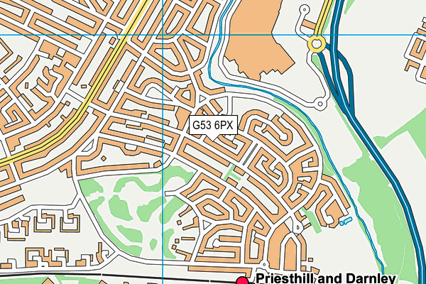 G53 6PX map - OS VectorMap District (Ordnance Survey)