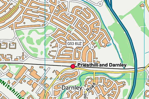 G53 6UZ map - OS VectorMap District (Ordnance Survey)