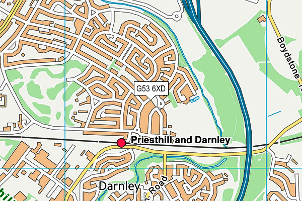 G53 6XD map - OS VectorMap District (Ordnance Survey)