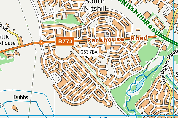 G53 7BA map - OS VectorMap District (Ordnance Survey)