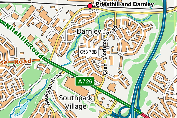 G53 7BB map - OS VectorMap District (Ordnance Survey)