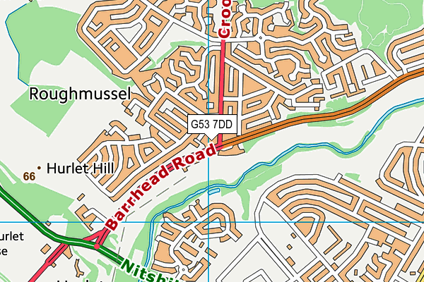 G53 7DD map - OS VectorMap District (Ordnance Survey)