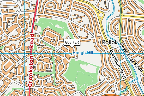 G53 7ER map - OS VectorMap District (Ordnance Survey)