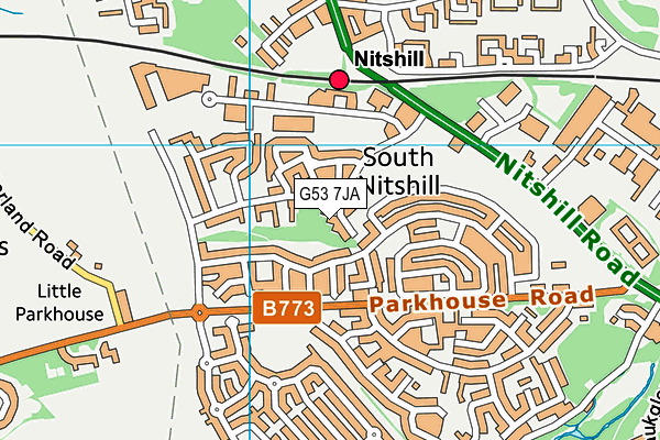 G53 7JA map - OS VectorMap District (Ordnance Survey)