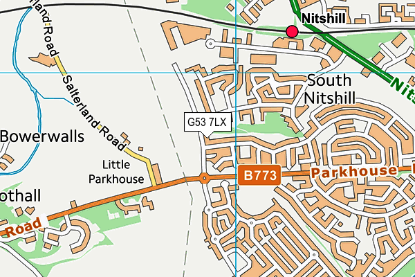 G53 7LX map - OS VectorMap District (Ordnance Survey)