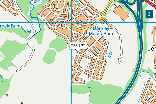 G53 7PT map - OS VectorMap District (Ordnance Survey)