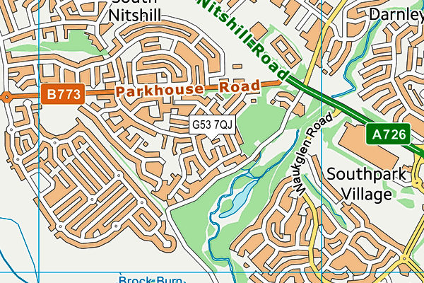 G53 7QJ map - OS VectorMap District (Ordnance Survey)