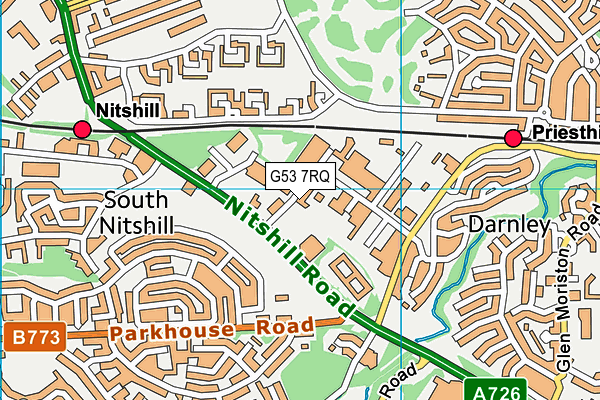 G53 7RQ map - OS VectorMap District (Ordnance Survey)