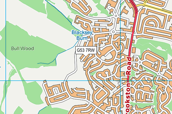 G53 7RW map - OS VectorMap District (Ordnance Survey)
