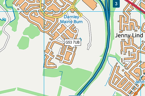 G53 7UB map - OS VectorMap District (Ordnance Survey)
