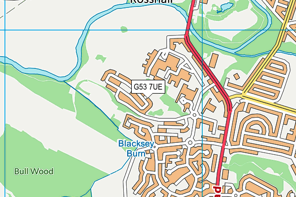G53 7UE map - OS VectorMap District (Ordnance Survey)