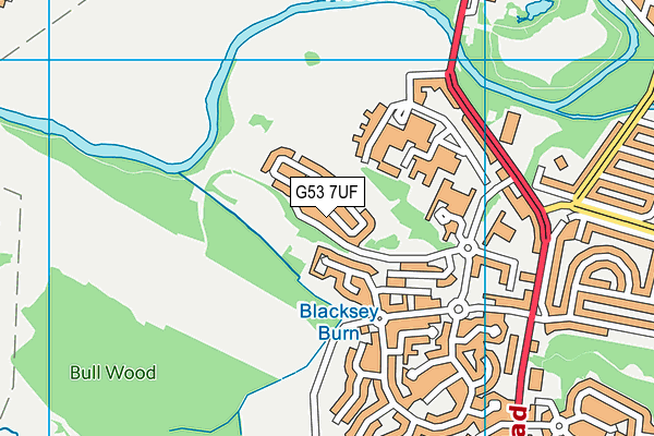 G53 7UF map - OS VectorMap District (Ordnance Survey)