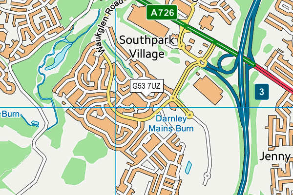 G53 7UZ map - OS VectorMap District (Ordnance Survey)