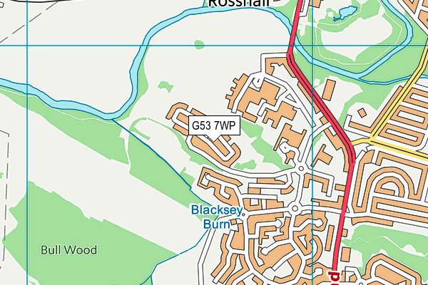 G53 7WP map - OS VectorMap District (Ordnance Survey)
