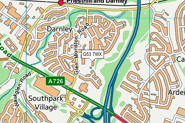 G53 7WX map - OS VectorMap District (Ordnance Survey)
