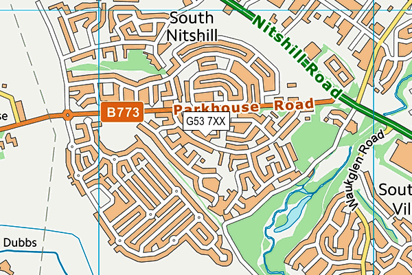 G53 7XX map - OS VectorMap District (Ordnance Survey)