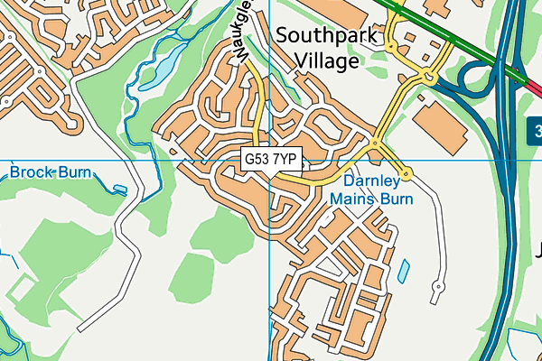 G53 7YP map - OS VectorMap District (Ordnance Survey)