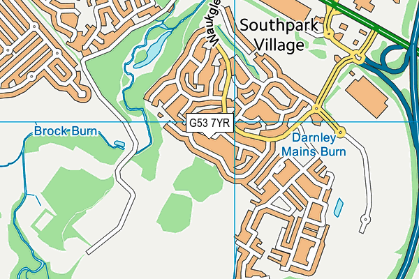 G53 7YR map - OS VectorMap District (Ordnance Survey)