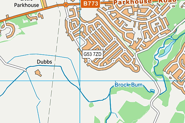 G53 7ZD map - OS VectorMap District (Ordnance Survey)