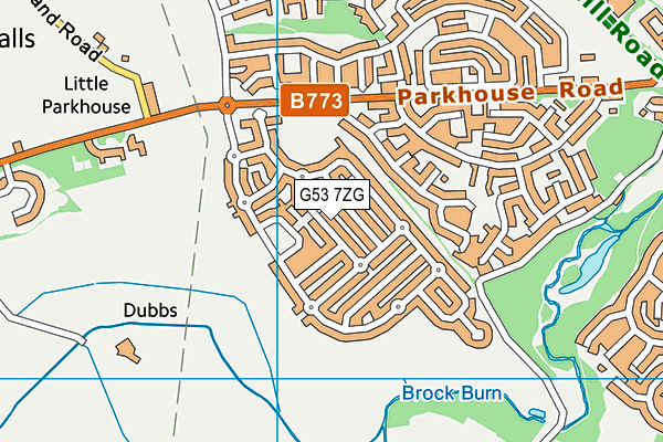 G53 7ZG map - OS VectorMap District (Ordnance Survey)