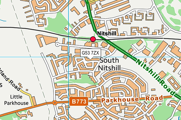 G53 7ZX map - OS VectorMap District (Ordnance Survey)