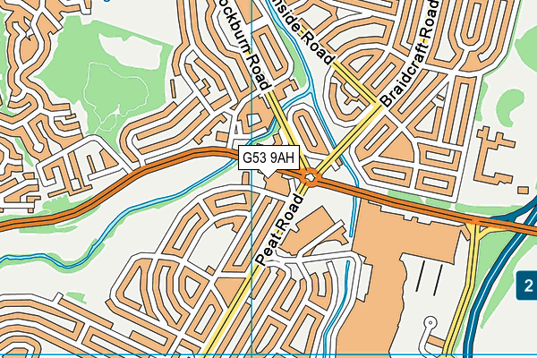 G53 9AH map - OS VectorMap District (Ordnance Survey)
