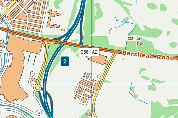 G58 1AD map - OS VectorMap District (Ordnance Survey)