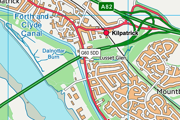 G60 5DD map - OS VectorMap District (Ordnance Survey)