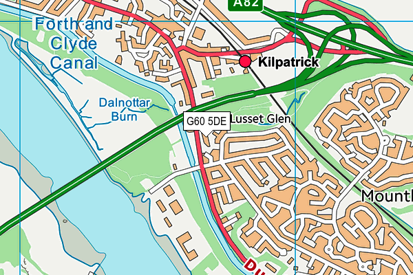 G60 5DE map - OS VectorMap District (Ordnance Survey)