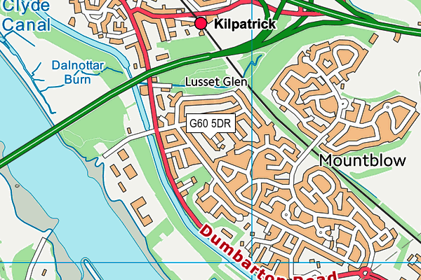G60 5DR map - OS VectorMap District (Ordnance Survey)