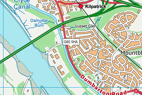 G60 5HA map - OS VectorMap District (Ordnance Survey)