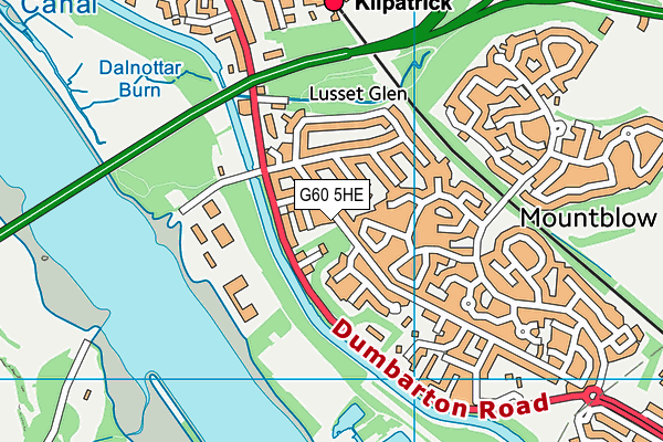 G60 5HE map - OS VectorMap District (Ordnance Survey)