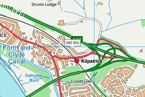 G60 5HJ map - OS VectorMap District (Ordnance Survey)