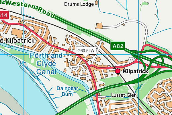 G60 5LW map - OS VectorMap District (Ordnance Survey)