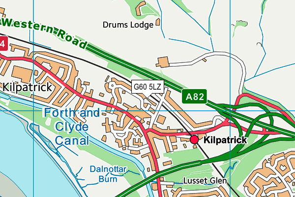 G60 5LZ map - OS VectorMap District (Ordnance Survey)