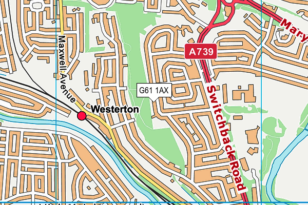 G61 1AX map - OS VectorMap District (Ordnance Survey)