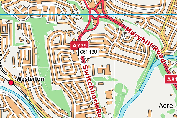 G61 1BU map - OS VectorMap District (Ordnance Survey)