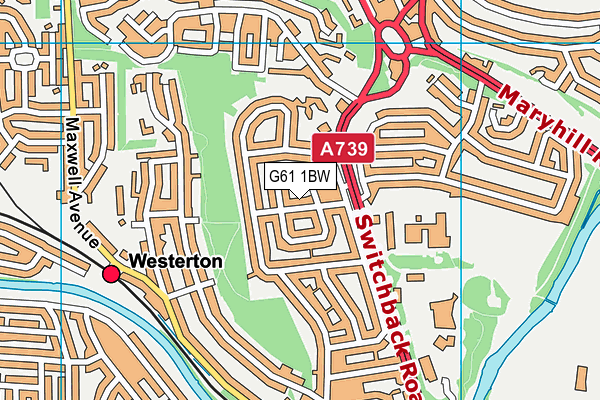 G61 1BW map - OS VectorMap District (Ordnance Survey)