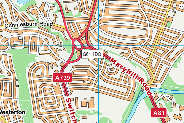 G61 1DQ map - OS VectorMap District (Ordnance Survey)