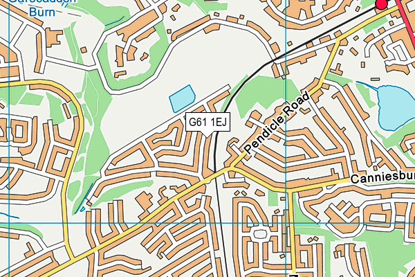 G61 1EJ map - OS VectorMap District (Ordnance Survey)